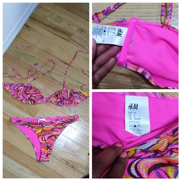 Women's h&m two piece pink swim set - Picture 5 of 5